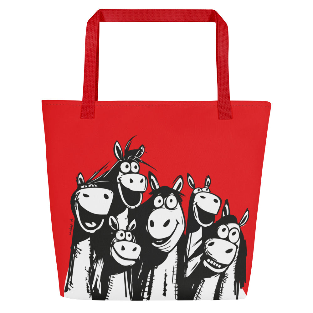 00331 Pferdeliebe mRs Stofftasche groß