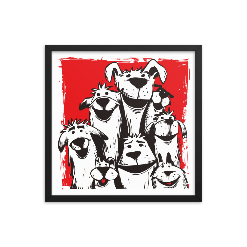 00329 Hundeliebe mRs Poster 1:1 gerahmt