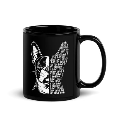 Boston Terrier Dog [00318] Tasse schwarz