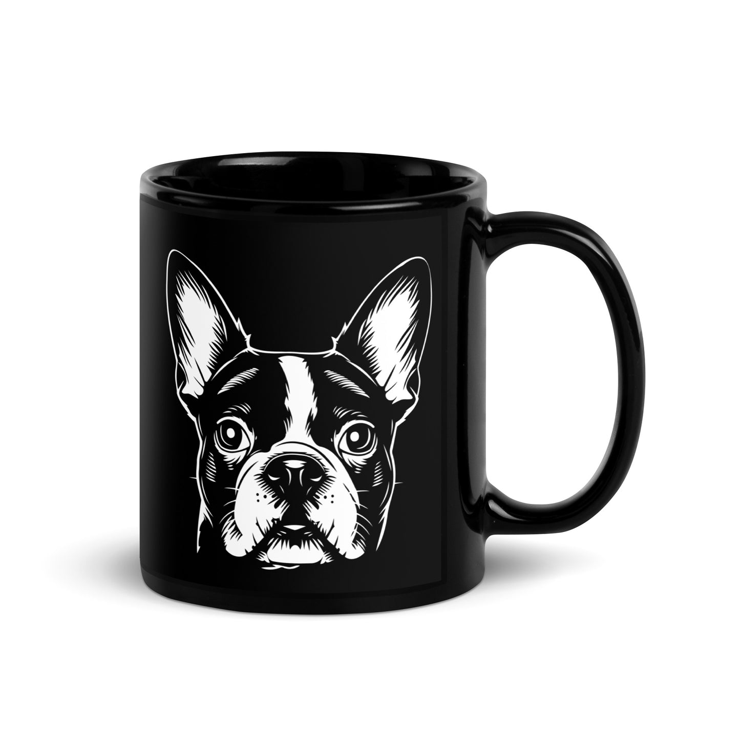 Boston Terrier Dog [00316] Tasse schwarz