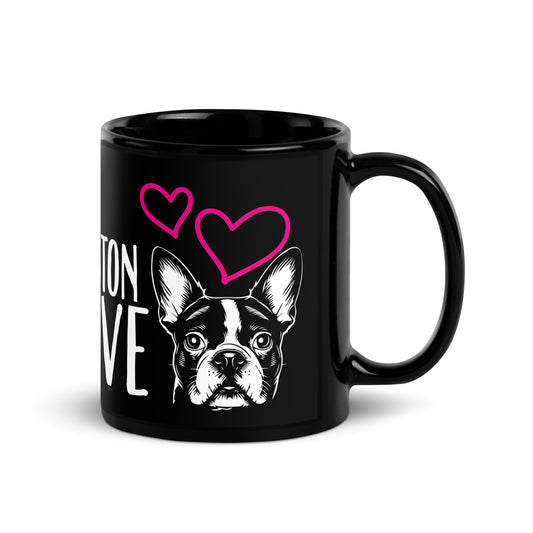 Boston Terrier Dog [00316] Tasse schwarz