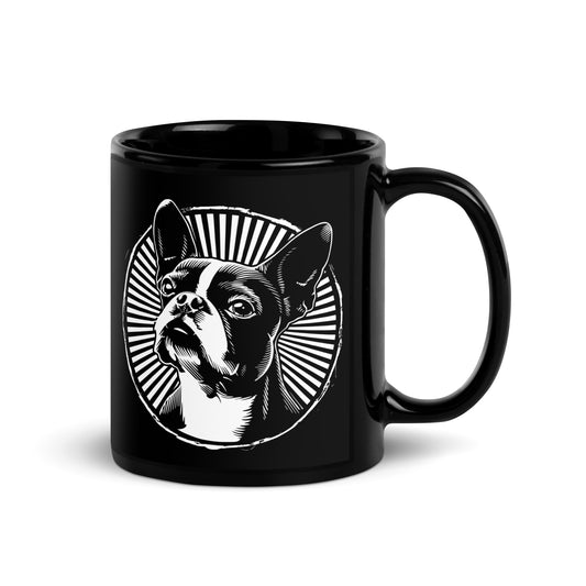 Boston Terrier Dog [00314] Tasse schwarz