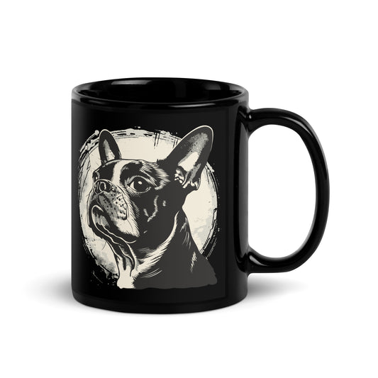 Boston Terrier Dog [00310] Tasse schwarz