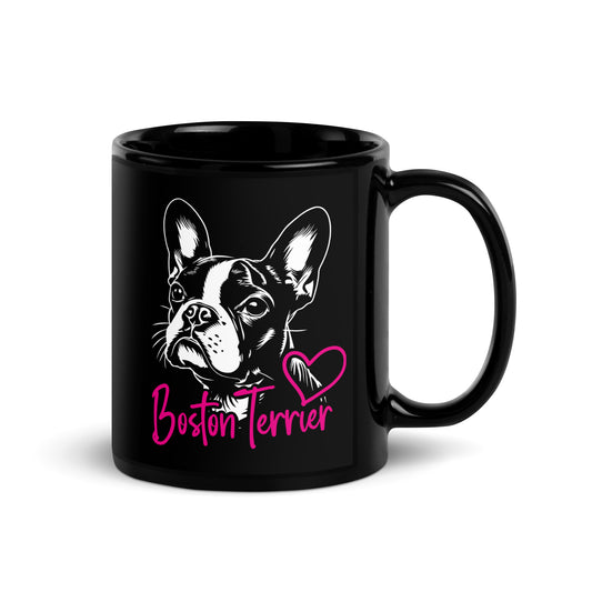 Boston Terrier Dog [00308] Tasse schwarz