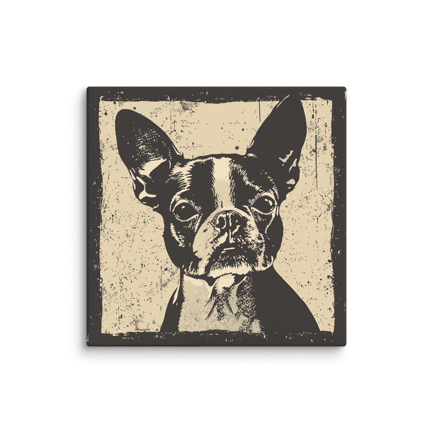 Boston Terrier Dog [00311] Leinwand