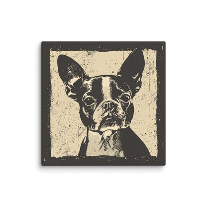 Boston Terrier Dog [00311] Leinwand