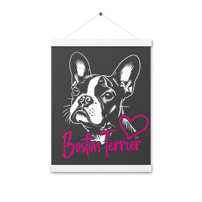 Boston Terrier Dog [00308] Poster mit Aufhängung