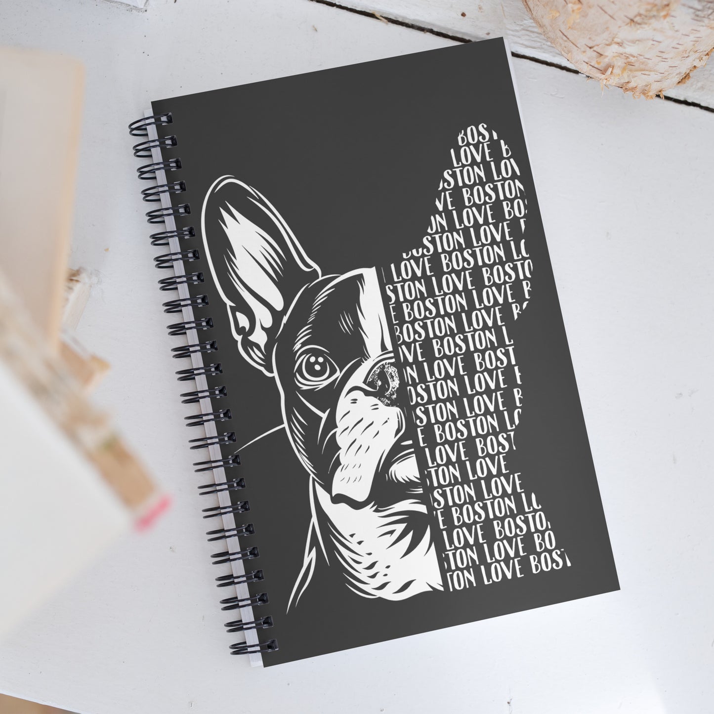 Boston Terrier Dog [00318] Spiral-Notizblock