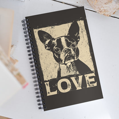 Boston Terrier Dog [00311] Spiral-Notizblock