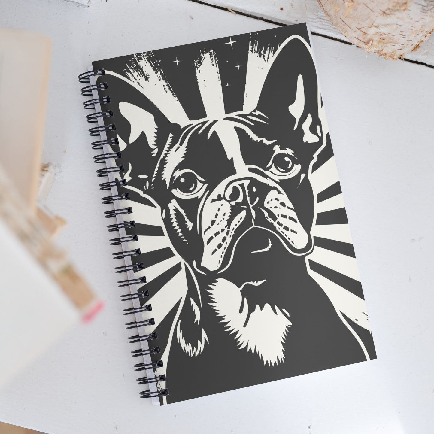 Boston Terrier Dog [00309] Spiral-Notizblock