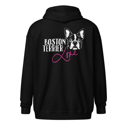 Boston Terrier Dog [00316] Zip-Hoodie Unisex