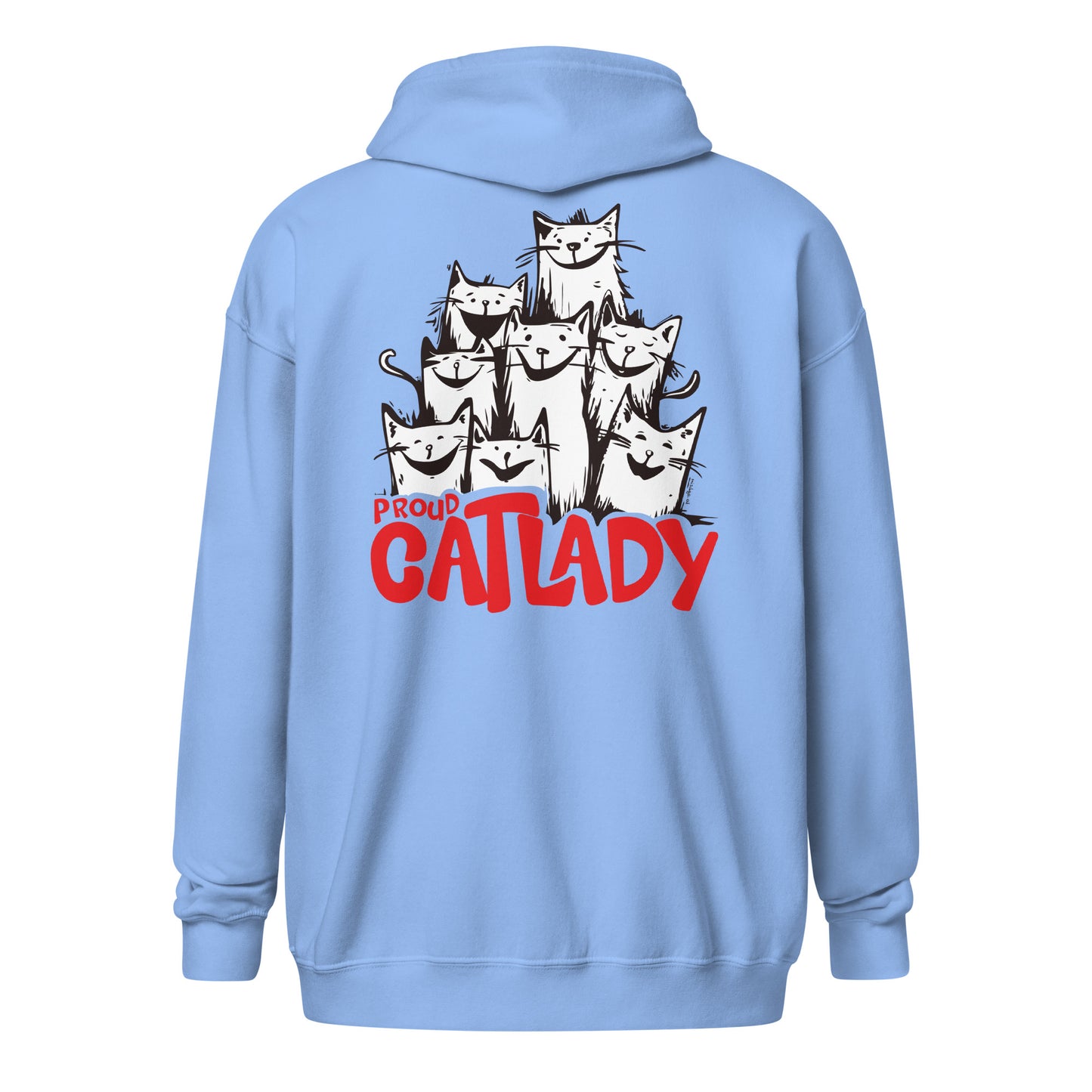 Lustiger Katzen Liebe Cartoon [00333] Zip-Hoodie Unisex