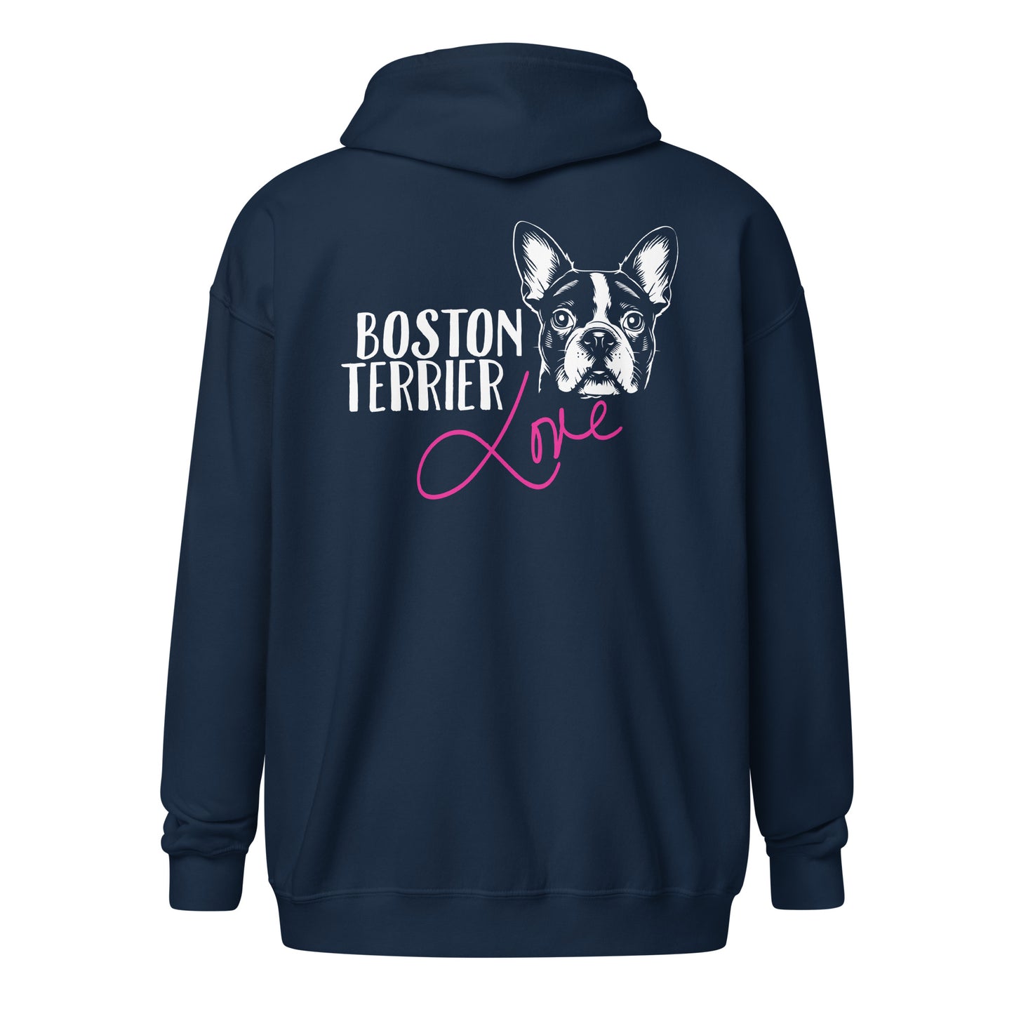 Boston Terrier Dog [00316] Zip-Hoodie Unisex