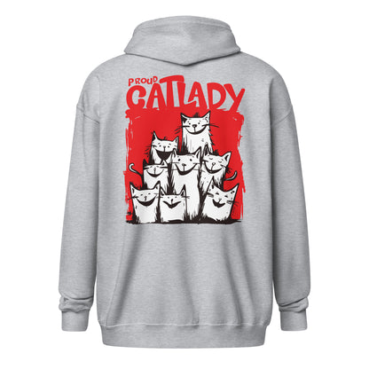 Lustiger Katzen Liebe Cartoon mRs [00333] Zip-Hoodie Unisex