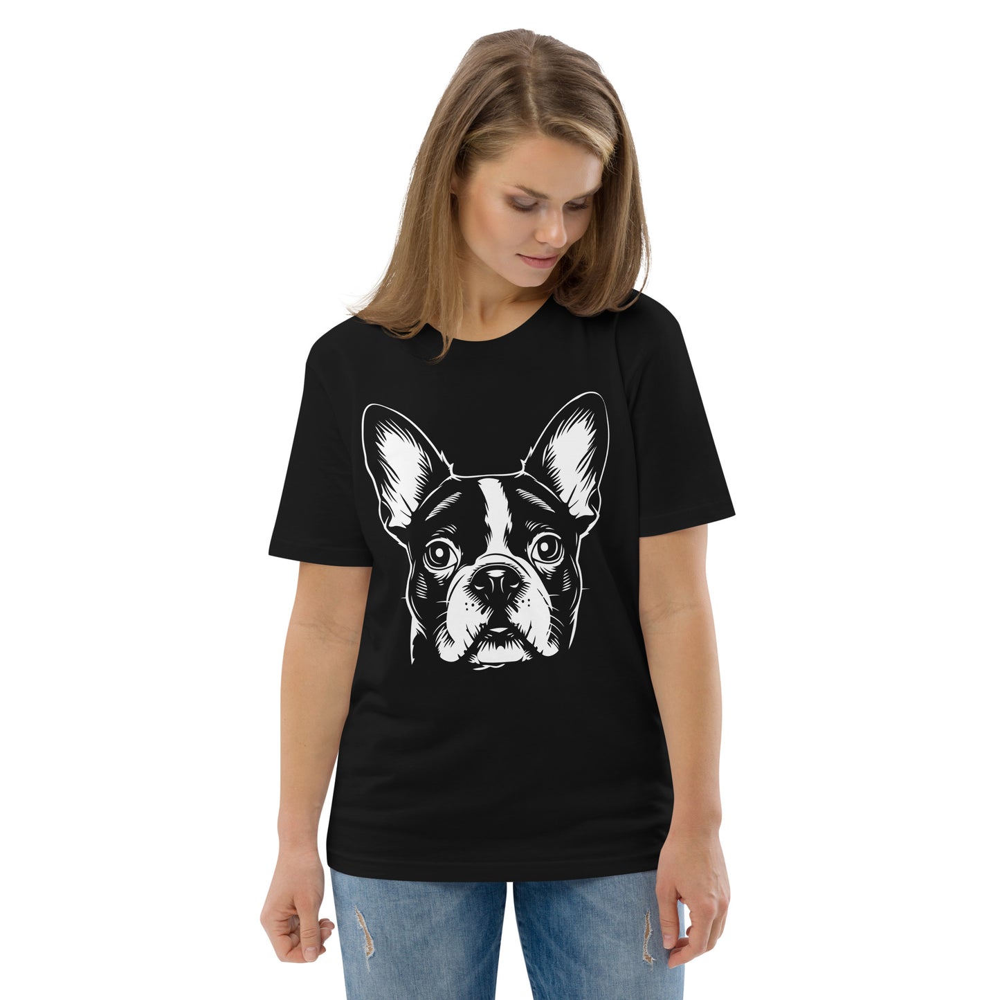 Boston Terrier Dog [00316] T-Shirt Unisex Bio