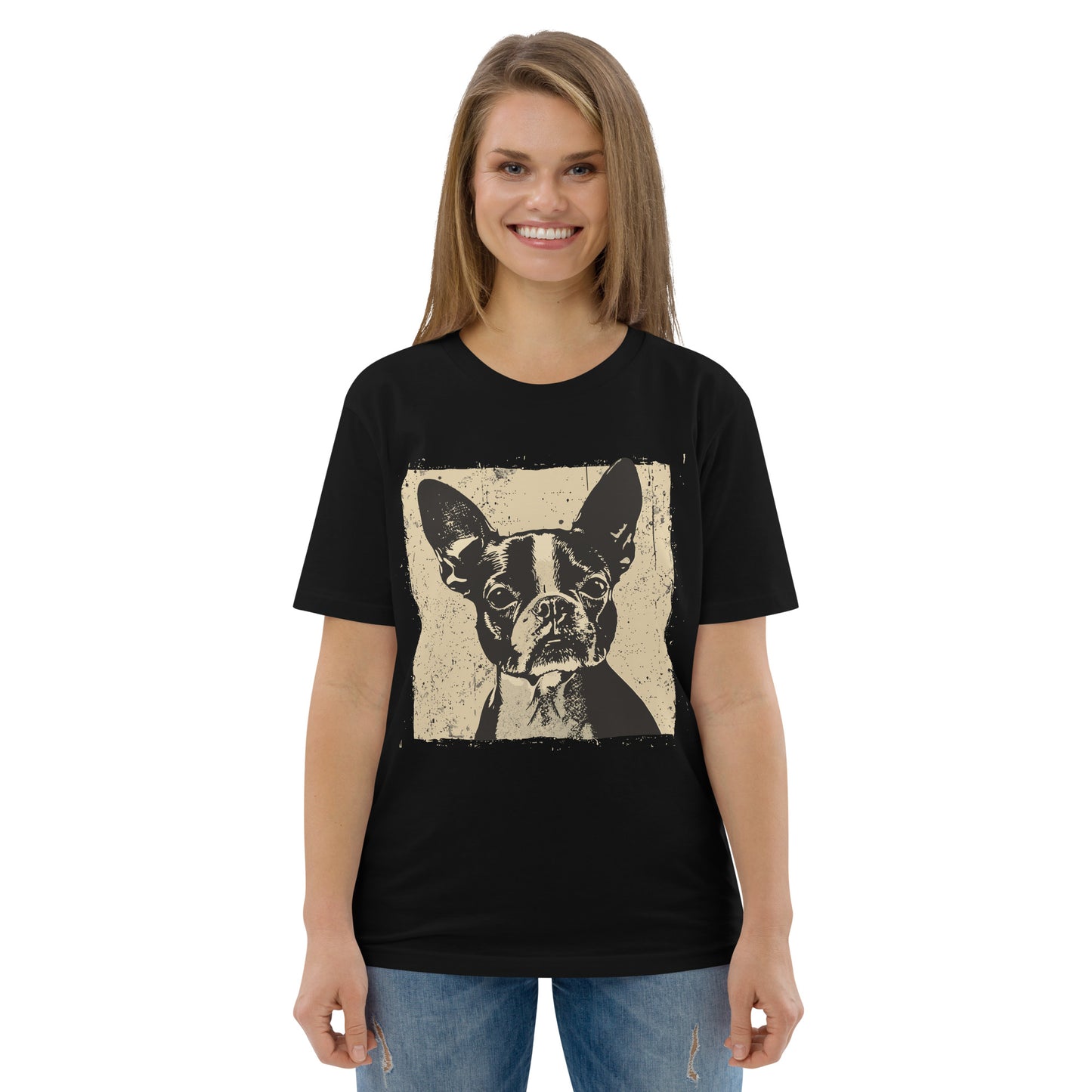 Boston Terrier Dog [00311] T-Shirt Unisex Bio