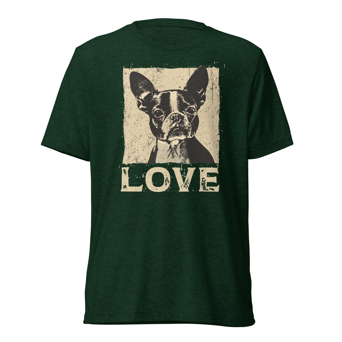 Boston Terrier Dog [00311] T-Shirt Unisex Triblend