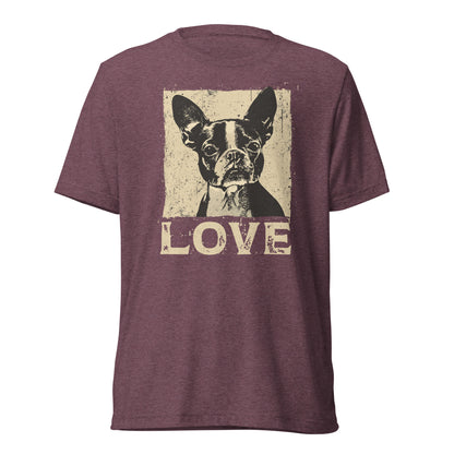 Boston Terrier Dog [00311] T-Shirt Unisex Triblend