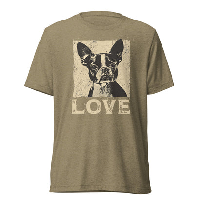 Boston Terrier Dog [00311] T-Shirt Unisex Triblend