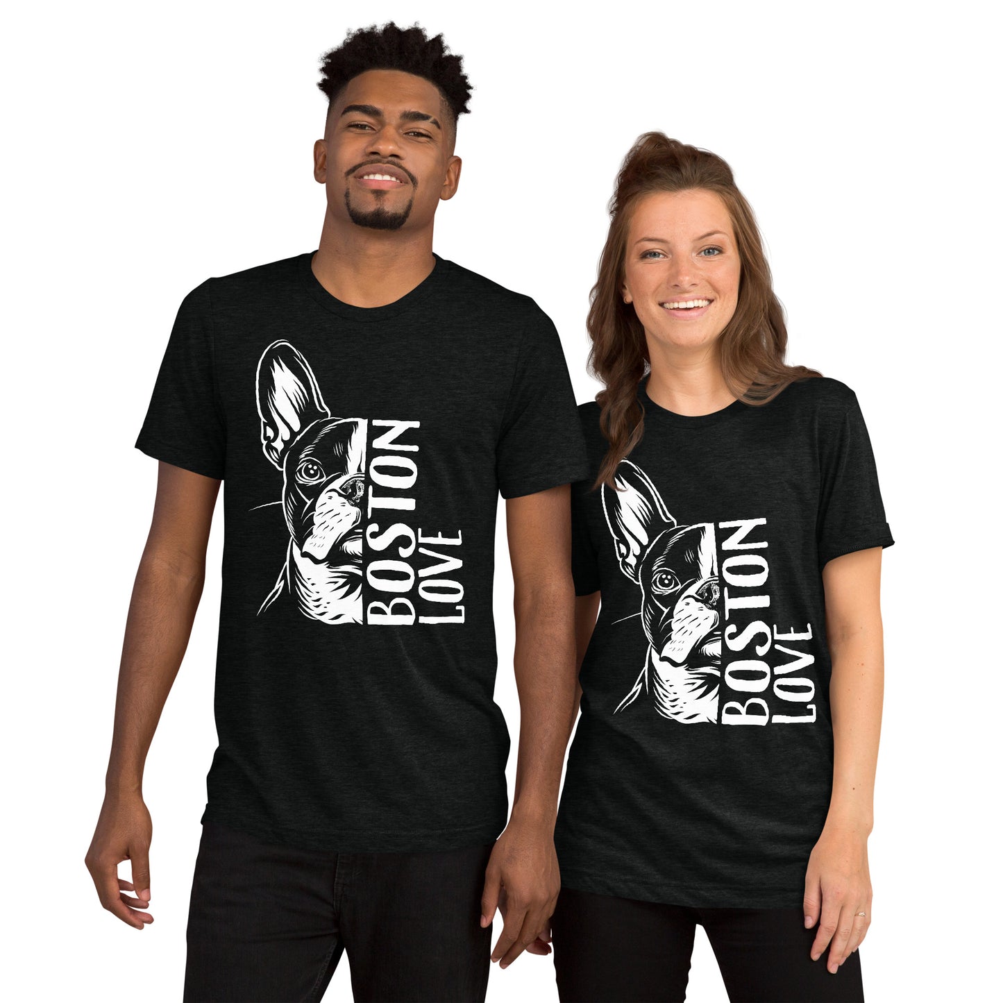 Boston Terrier Dog [00318] T-Shirt Unisex Triblend