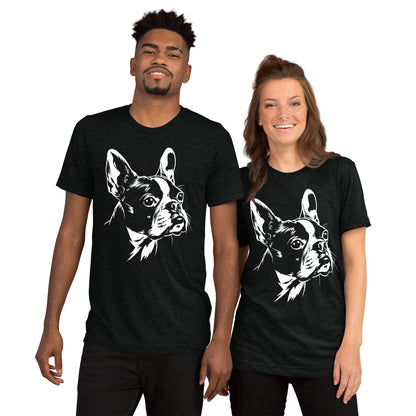 Boston Terrier Dog [00315] T-Shirt Unisex Triblend