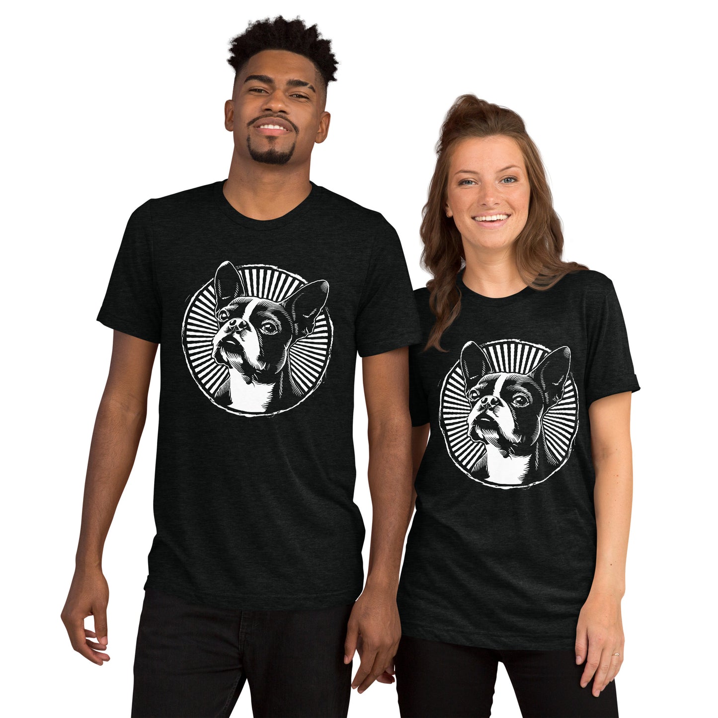 Boston Terrier Dog [00314] T-Shirt Unisex Triblend