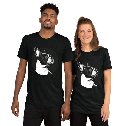 Boston Terrier Dog [00313] T-Shirt Unisex Triblend