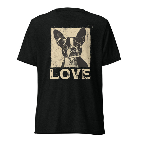 Boston Terrier Dog [00311] T-Shirt Unisex Triblend