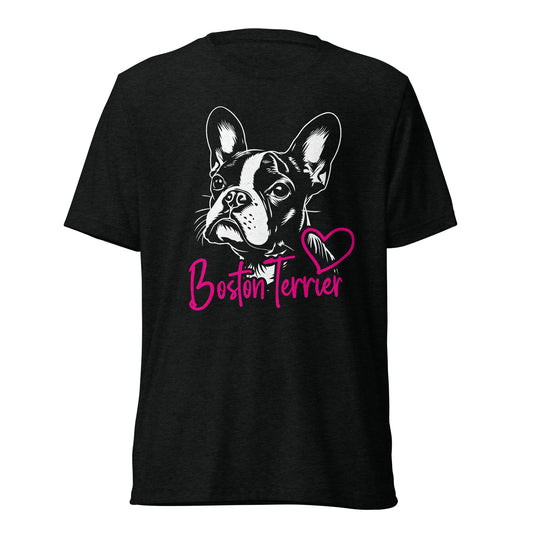 Boston Terrier Dog [00308] T-Shirt Unisex Triblend