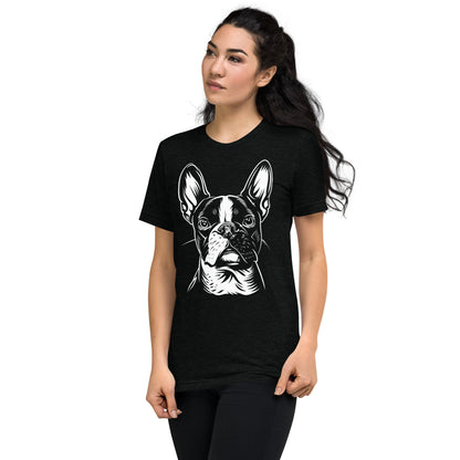 Boston Terrier Dog [00318] T-Shirt Unisex Triblend