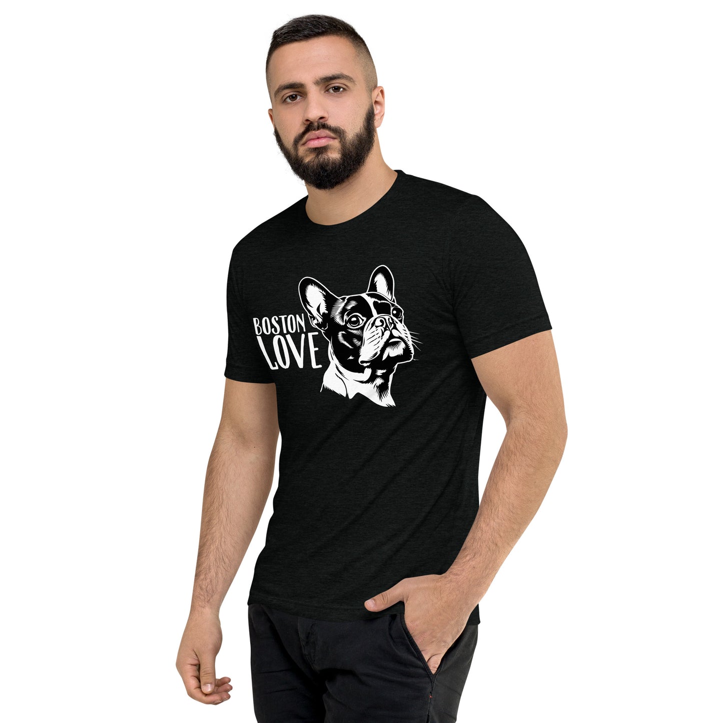 Boston Terrier Dog [00317] T-Shirt Unisex Triblend