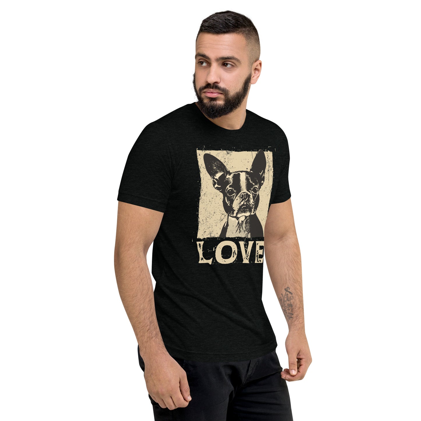 Boston Terrier Dog [00311] T-Shirt Unisex Triblend