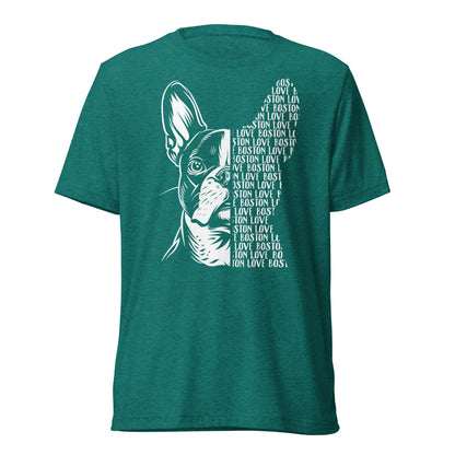 Boston Terrier Dog [00318] T-Shirt Unisex Triblend