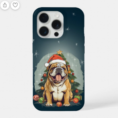 Englische Bulldogge - Weihnacht - Handyhülle | English Bulldog - Christmas 00256