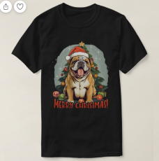 Englische Bulldogge - Weihnacht - T-Shirt | English Bulldog - Christmas 00256