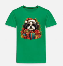 Shih Tzu Weihnacht 00257 - T-Shirt Kinder